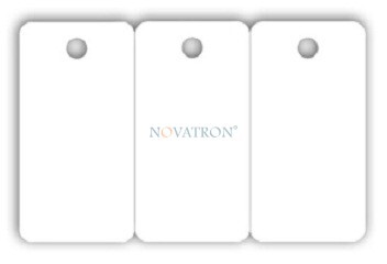 Πλαστική Κάρτα PVC  CR80-T Λευκές Πλαστικές Κάρτες σε μορφή τριπλέτας "Μπρελόκ"